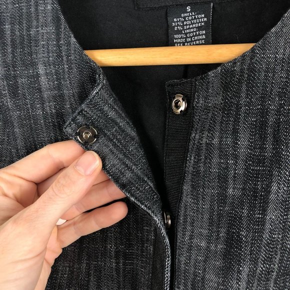 Larry Levine Stretch Women's Size Small Cotton Twill Black Cropped Jacket - Picture 5 of 10